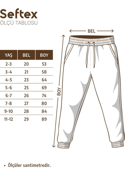 Erkek / Kız Çocuk Jogger Eşofman Altı Cepsiz Paçası Kaşkorseli fiyatları