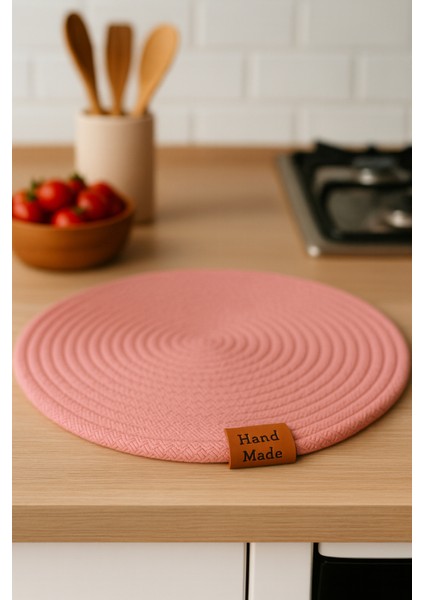 6'lı Jut Supla Amerikan Servis Takımı – %100 Pamuk, El Yapımı, Kaymaz Yuvarlak Tabak Altlığı modelleri