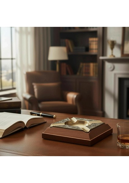 Cigarloong Damascus Ahşap Puro Küllüğü Bronze 4lü fiyatları