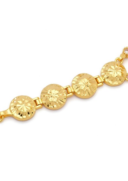 altın kaplama çiçek desenli çeyrek çerçeveli çerçeve bileklik blk-1200 modelleri