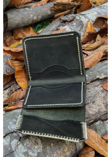 Deri Erkek Tri-Fold Cüzdan - Hakiki Dana Derisi - El Işçiliği fiyatları