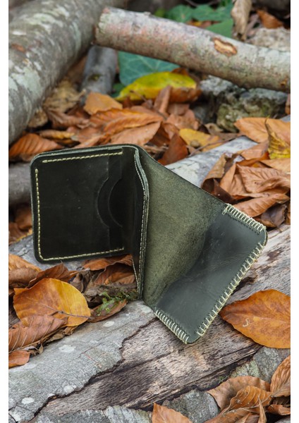 Deri Erkek Tri-Fold Cüzdan - Hakiki Dana Derisi - El Işçiliği modelleri