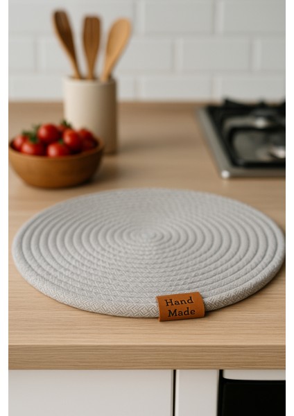 6'lı Jut Supla Amerikan Servis Takımı – %100 Pamuk, El Yapımı, Kaymaz Yuvarlak Tabak Altlığı modelleri