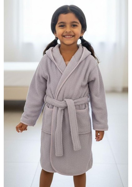 Tavşan Kulaklı Kız Erkek Çocuk Bornozu Lupi Lila fiyatları