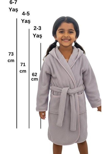 Tavşan Kulaklı Kız Erkek Çocuk Bornozu Lupi Lila modelleri