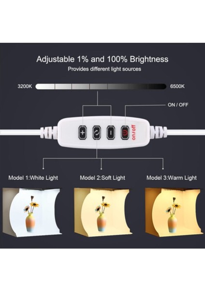 Puluz PU5030 Photo Box 30X30 LED Işıklı Ürün Çekim Çadırı fırsatları