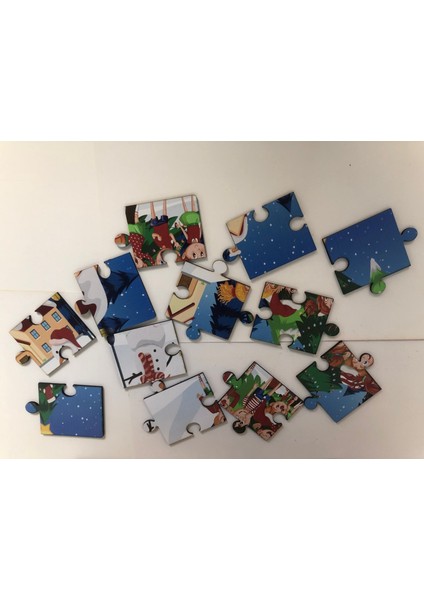 12 Parçalı Yılbaşı Temalı Puzzle – Ahşap Yapboz – Eğitici ve Dayanıklı Çocuk Oyuncağı fiyatları