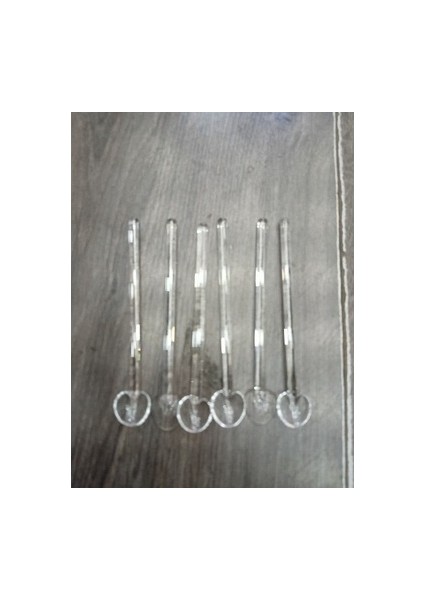 El Yapımı Cam Çay Kaşığı Sade 12 Adet