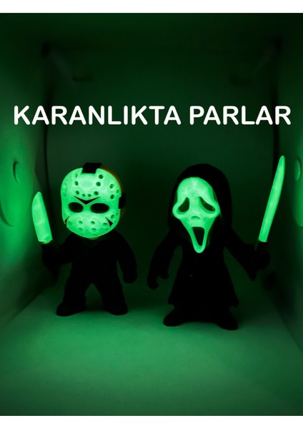 Jason-Ghostface Oyuncak Figür (Karanlıkta PARLAYAN-12CM) fiyatları
