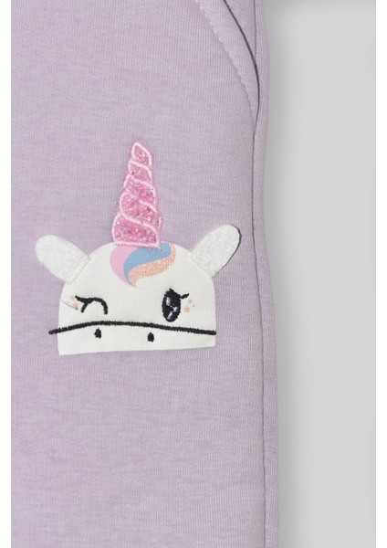 Kız Çocuk Kışlık 2 - 5 Yaş Unicorn Baskılı Içi Polarlı Yumuşak Takım - 5264326 modelleri