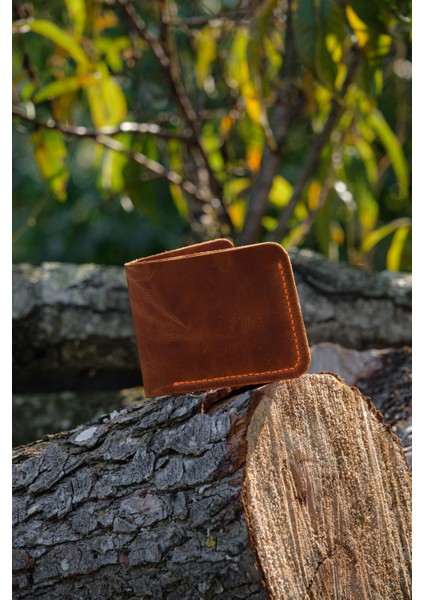 Deri Klasik Erkek Cüzdan - Hakiki Dana Derisi - El Işçiliği