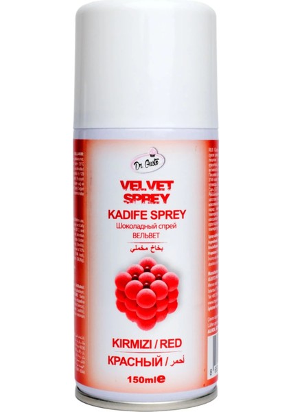 Yenilebilir Kadife Sprey Gıda Boyası Kırmızı (Velvet Sprey) 150 ml