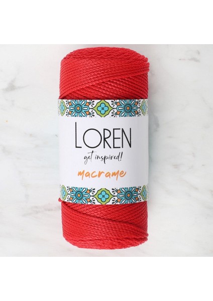 Loren Macrame Kırmızı El Örgü Ipi - Rm 0100 - 34334