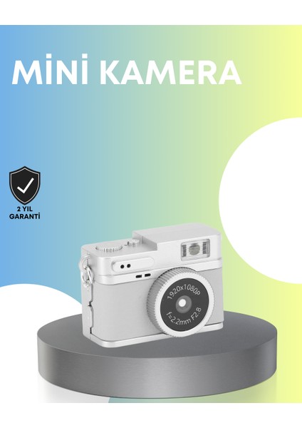 Mini Retro Dijital Kamera 1080P Full Hd Dahili 128GB Hafızalı