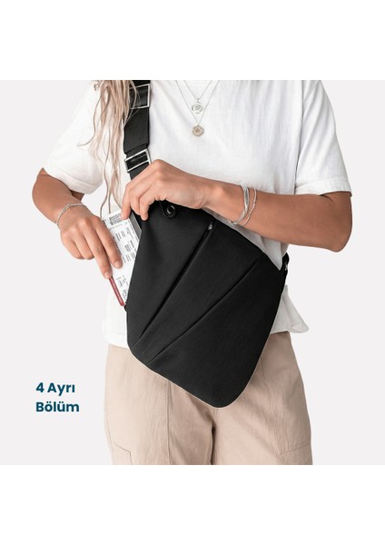 Hırsızlık Önleyici Seyahat Omuz Çantası Su Geçirmez Kesilmez Gizli Bölme Ayarlanabilir Günlük Unisex fırsatları