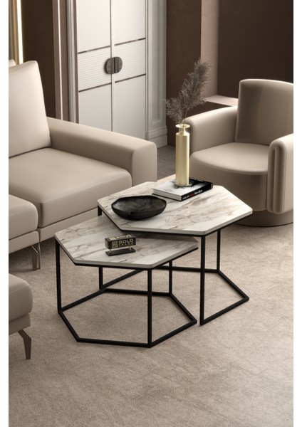 Orta Sehpa Altıgen İkili Lüx Efes