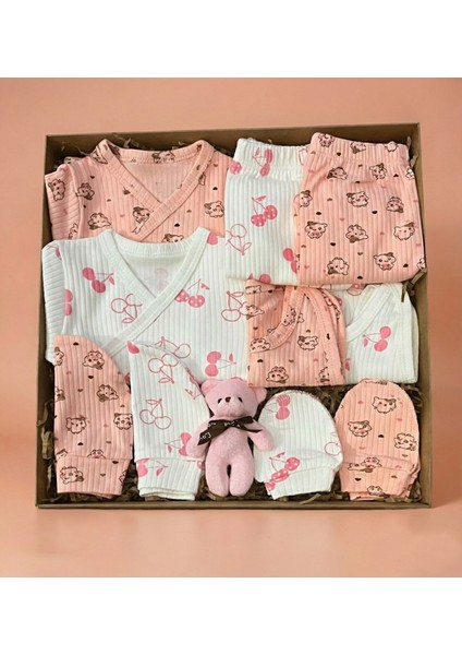 10 Parça Yeni Doğan Hastane Çıkışı & Hoş Geldin Bebek Seti (Hediye Kutulu & Ayıcıklı) – Babyshower