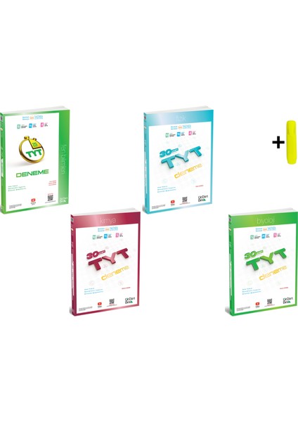 Üç Dört Beş Tyt Fen Fizik Kimya Biyoloji Deneme 4 Kitap Yeni