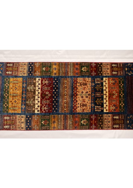 El Dokuma Afgan Halı Gebbeh Desenli Yolluk Kırmırzı Renk modelleri