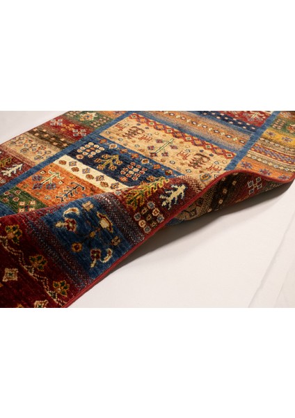 El Dokuma Afgan Halı Gebbeh Desenli Yolluk Kırmırzı Renk indirimleri