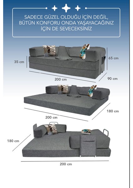 Legom Yataklı Kanepe,üçlü Koltuk,çok Amaçlı Aktivite Koltuğu,90 x 200CM Modüler Kanepe,yer Yatağı