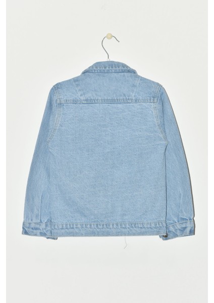 Kız Çocuk %100 Pamuk 5 - 10 Yaş Taşlamalı Yırtıklı Trend Kot Ceket - 1101 modelleri