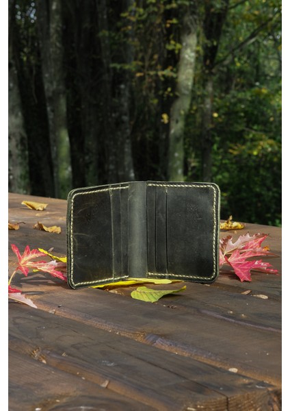 Deri Dikey Klasik Erkek Cüzdan - Hakiki Dana Derisi - El Işçiliği fırsatları