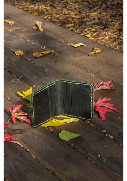 Deri Dikey Klasik Erkek Cüzdan - Hakiki Dana Derisi - El Işçiliği indirimleri