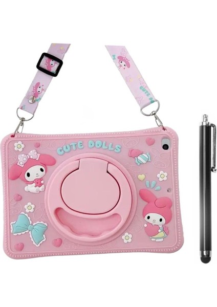 Honor Pad X8A 11 Inç Uyumlu Cute Dolls Askılı Standlı Tablet Kılıfı+Tablet Kalemi fiyatları