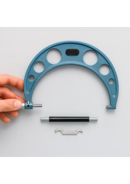 Dış Çap Mikrometresi 125-150 mm Yüksek Hassasiyetli Ölçüm Aleti Profesyonel Metal Gövde fiyatları
