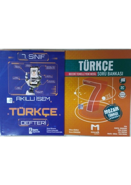 Akıllı Isem 7. Sınıf Türkçe Defteri Isem Yayıncılık+Mozaik Türkçe Soru Bankası