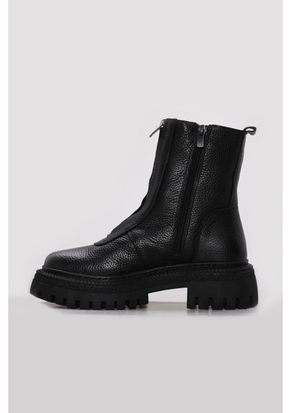 Hakiki Deri Kürklü Kadın Klasik Bot 657KZA2511 fiyatları