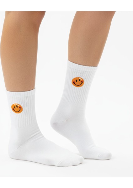 Gost Liria -5’li Beyaz Figürlü Ribanalı Tenis Ünisex Çorap modelleri