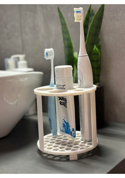 Diş Fırçası Düzenleyici Stand – Elektrikli ve Manuel Fırça Uyumluluğu | Anti-Küf Tasarım fırsatları