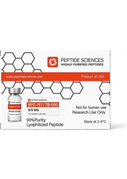 BPC-157 / TB-500 5mg + 5mg – 99% Saflık – Araştırma Amaçlı Liyofilize Peptit