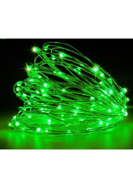 Uzaktan Kumandalı USB Peri LED 12 Metre 100 LED -8 Fonksiyonlu Yeşil
