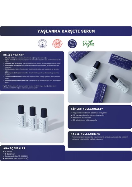 9 Çeşit Peptit ve 5 Çeşit Seramid İçeren Besleyici, Onarıcı, Nemlendirici Serum modelleri