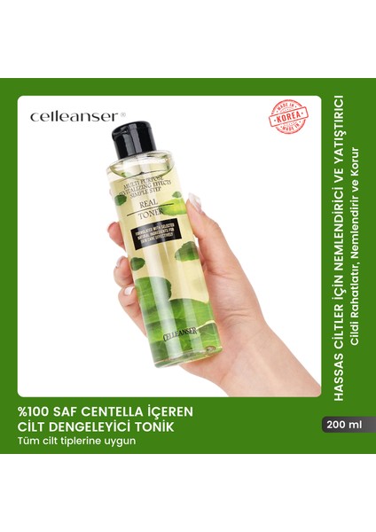 Centella İçeren Yatıştırıcı Tonik Tüm Cilt Tipleri İçin 200 ml