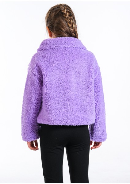 Anne Kız Kombin Peluş Fermuarlı Astarlı Crop Mont fırsatları