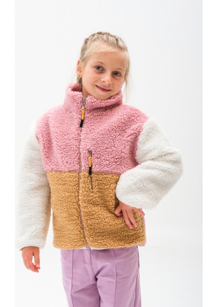 Kız Çocuk Fermuarlı Peluş Hırka