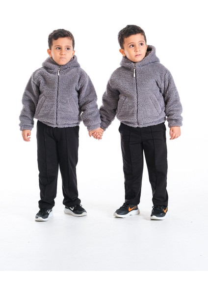 Erkek Çocuk Peluş Fermuarlı Astarlı Mont modelleri