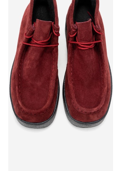 Melıa Bordo Süet Hakiki Deri Kadın Bilekte Bot fiyatları