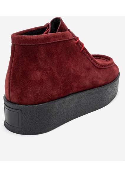 Melıa Bordo Süet Hakiki Deri Kadın Bilekte Bot indirimleri