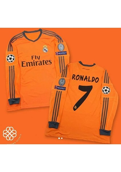 R.e.a.l Madrid Cristiano Ronaldo Efsane Nostalji Uzun Kol Forması (Orange)