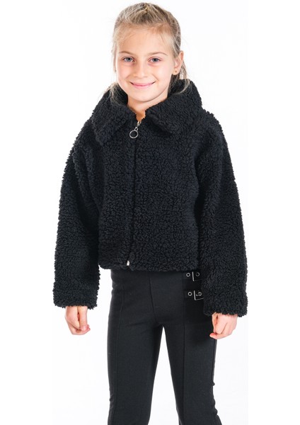 Anne Kız Kombin Peluş Fermuarlı Astarlı Crop Mont fiyatları