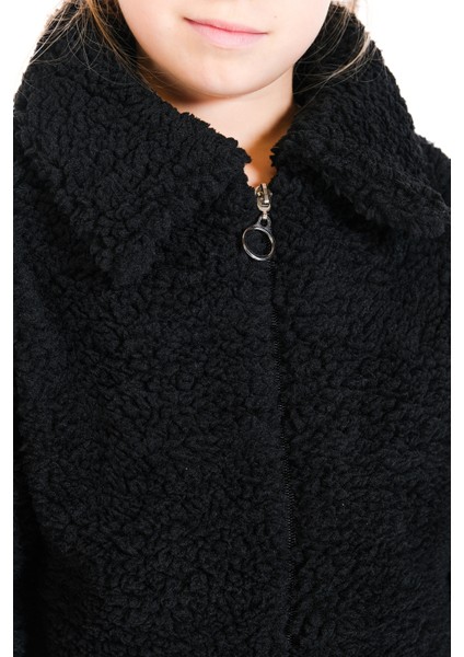 Anne Kız Kombin Peluş Fermuarlı Astarlı Crop Mont fırsatları