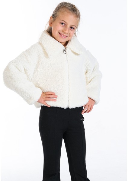 Anne Kız Kombin Peluş Fermuarlı Astarlı Crop Mont fiyatları