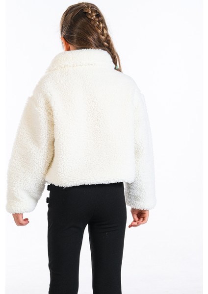 Anne Kız Kombin Peluş Fermuarlı Astarlı Crop Mont fırsatları