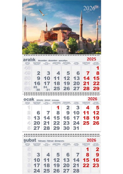 2026 Yılıgemici Takvimi Duvar Tipi Takvim