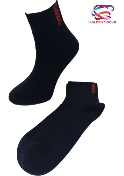 Kısa Konç Termal Kışlık Çorap 3 Çift Sıcak Tutan Esnek Dikişsiz Yapı